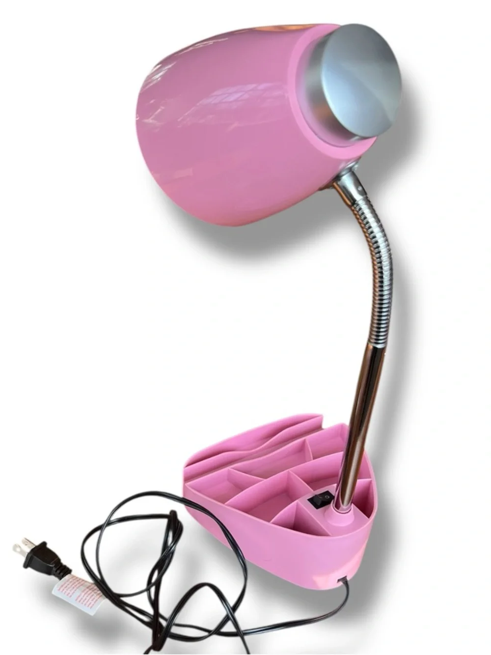 Pink Desk Lamp with Organizer